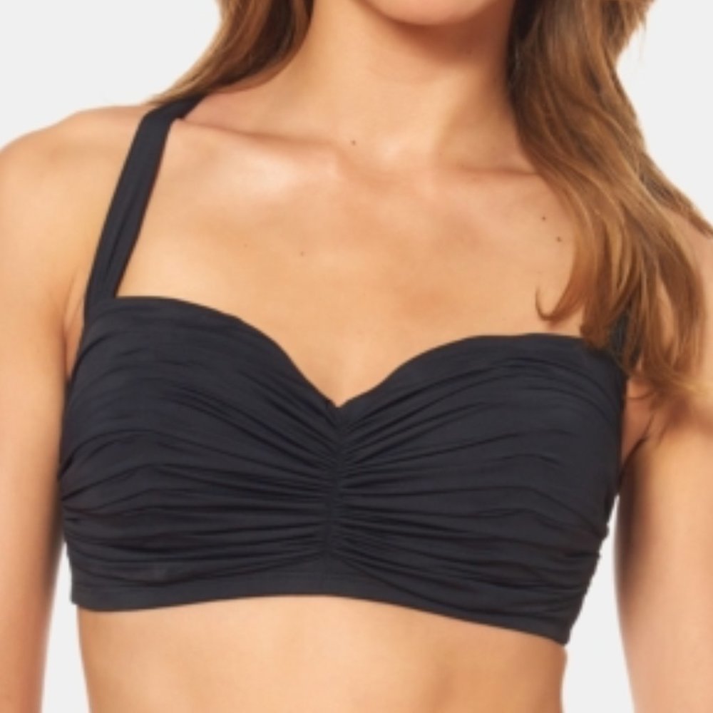 Bleu Rod Beattie Shirred Underwire D-Cup Bikini Top